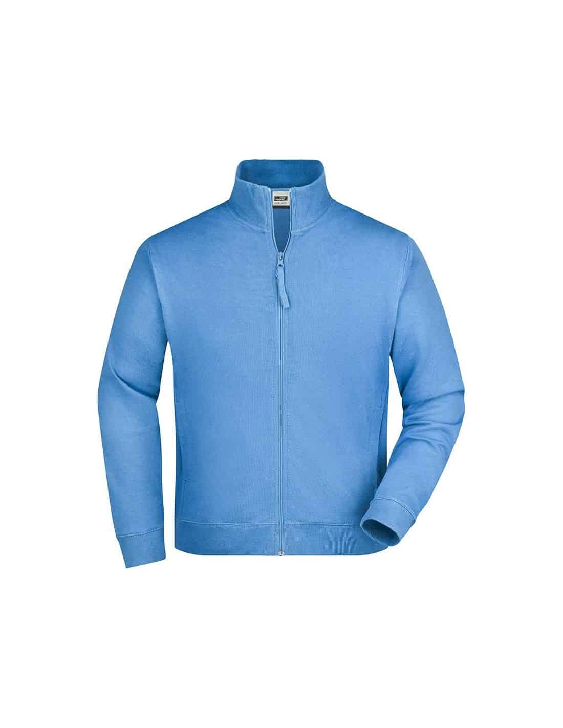 Bonomo Italia Sweat Zippé Unisexe French Terry – Coton Respirant, Poches Latérales, Confort Absolu