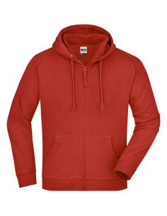 James & Nicholson Men's Hooded Sweatshirt with Zip 100% Cotton