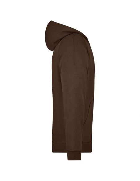 James & Nicholson Men's Hooded Sweatshirt with Zip 100% Cotton