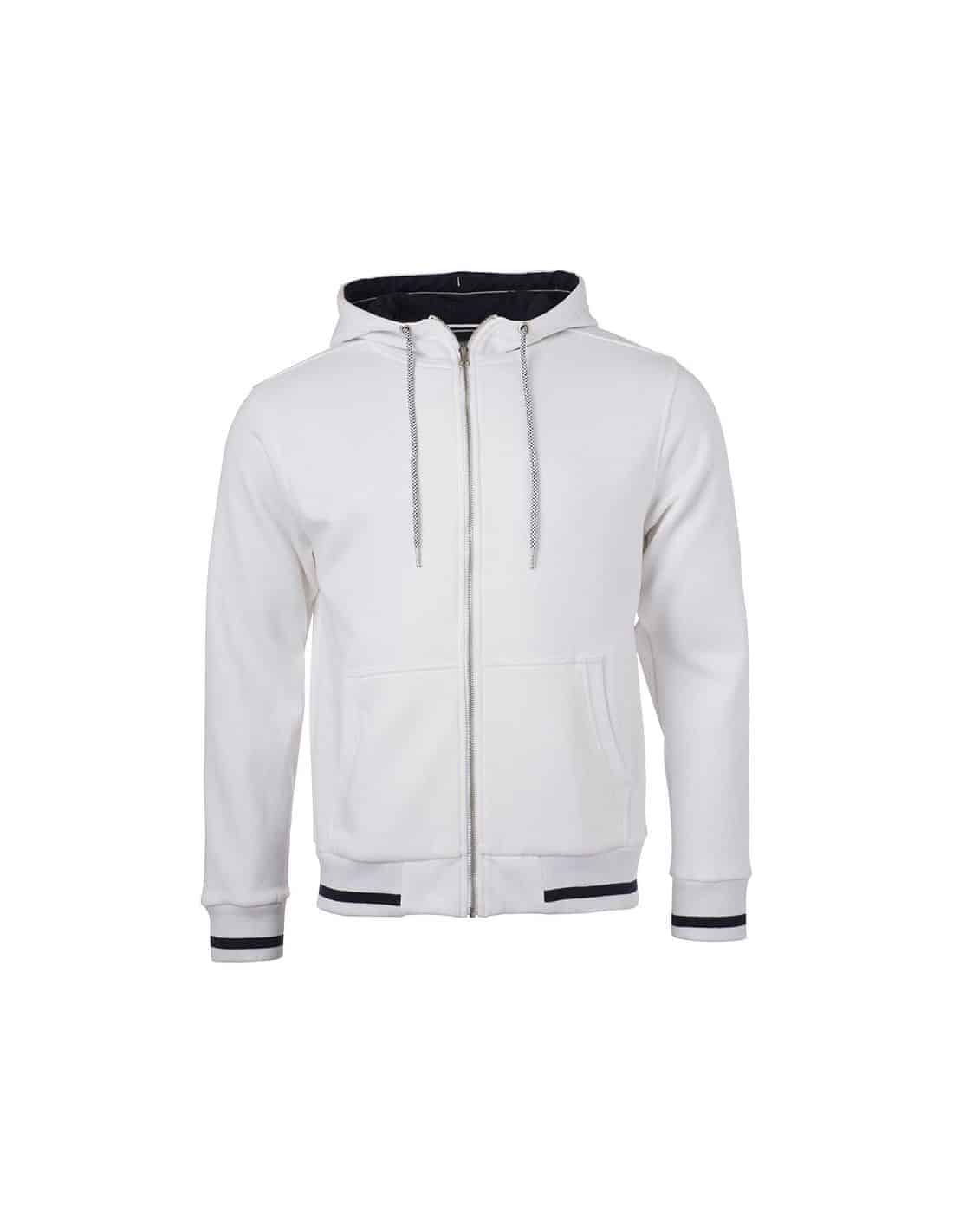 Homme Sweat-shirt zippé à capuche homme Blanc-Daiber