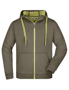 James & Nicholson Men's Fleece Lined Hooded Sweatshirt 385g/sqm