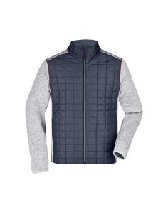 James & Nicholson Men's Hybrid Fleece Jacket