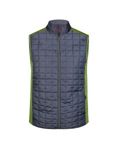 James & Nicholson Men's Hybrid Fleece Vest 2