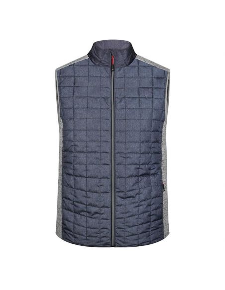 James & Nicholson Men's Hybrid Fleece Vest