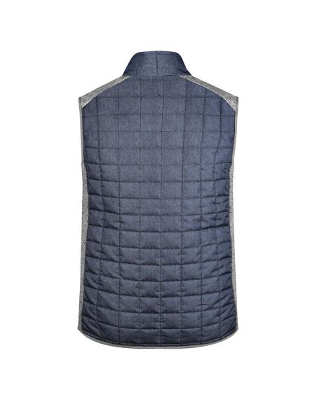 James & Nicholson Men's Hybrid Fleece Vest