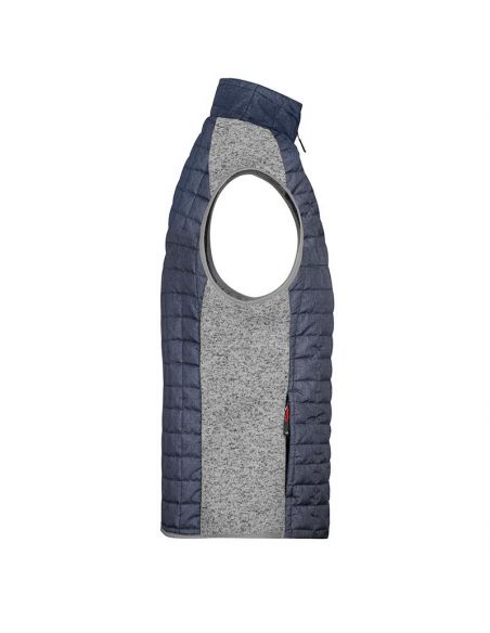 James & Nicholson Men's Hybrid Fleece Vest