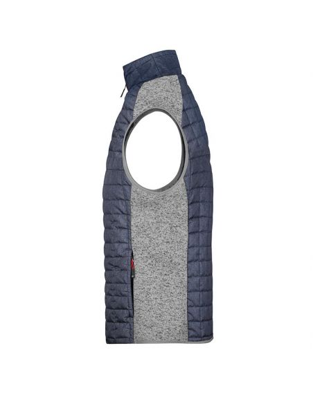 James & Nicholson Men's Hybrid Fleece Vest