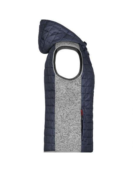 James & Nicholson Women's Hybrid Hooded Fleece Vest