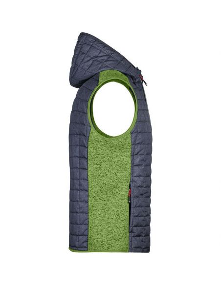 Gilet  polaire Hybride à Capuche Homme James & Nicholson