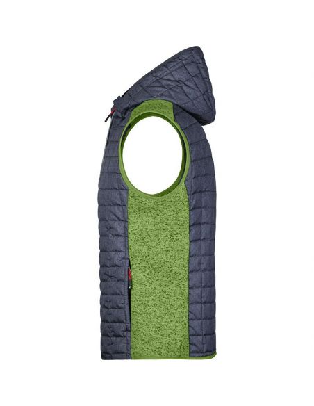 Gilet  polaire Hybride à Capuche Homme James & Nicholson