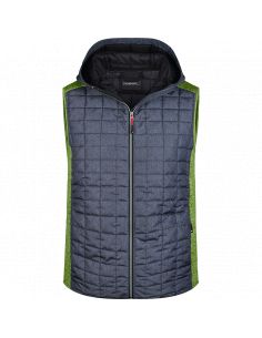 Gilet  polaire Hybride à Capuche Homme James & Nicholson