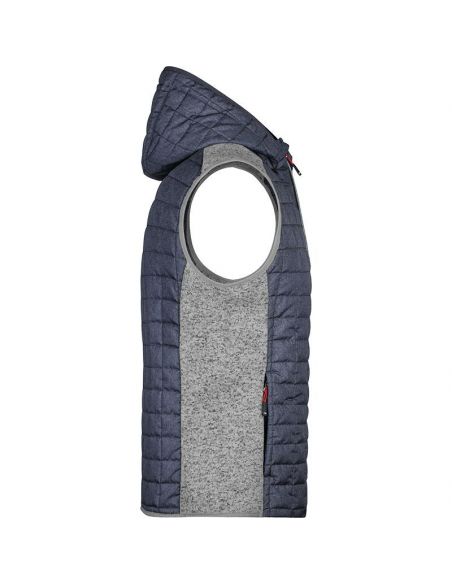 Gilet  polaire Hybride à Capuche Homme James & Nicholson