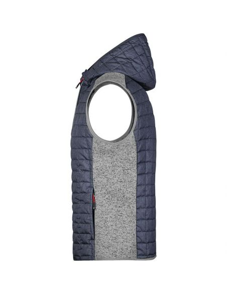 Gilet  polaire Hybride à Capuche Homme James & Nicholson