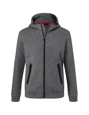 James & Nicholson Men's High Density Fleece Hooded Jacket