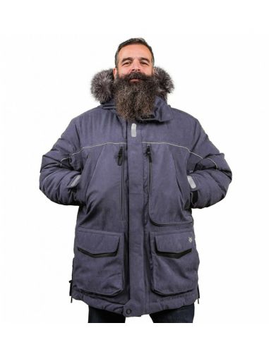 Siberian Fox Parka Made In Russia, Parka Coats With Fur Hood Mens