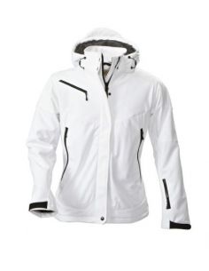 Lined Softshell Winter Jacket with Removable Hood for Women Printer