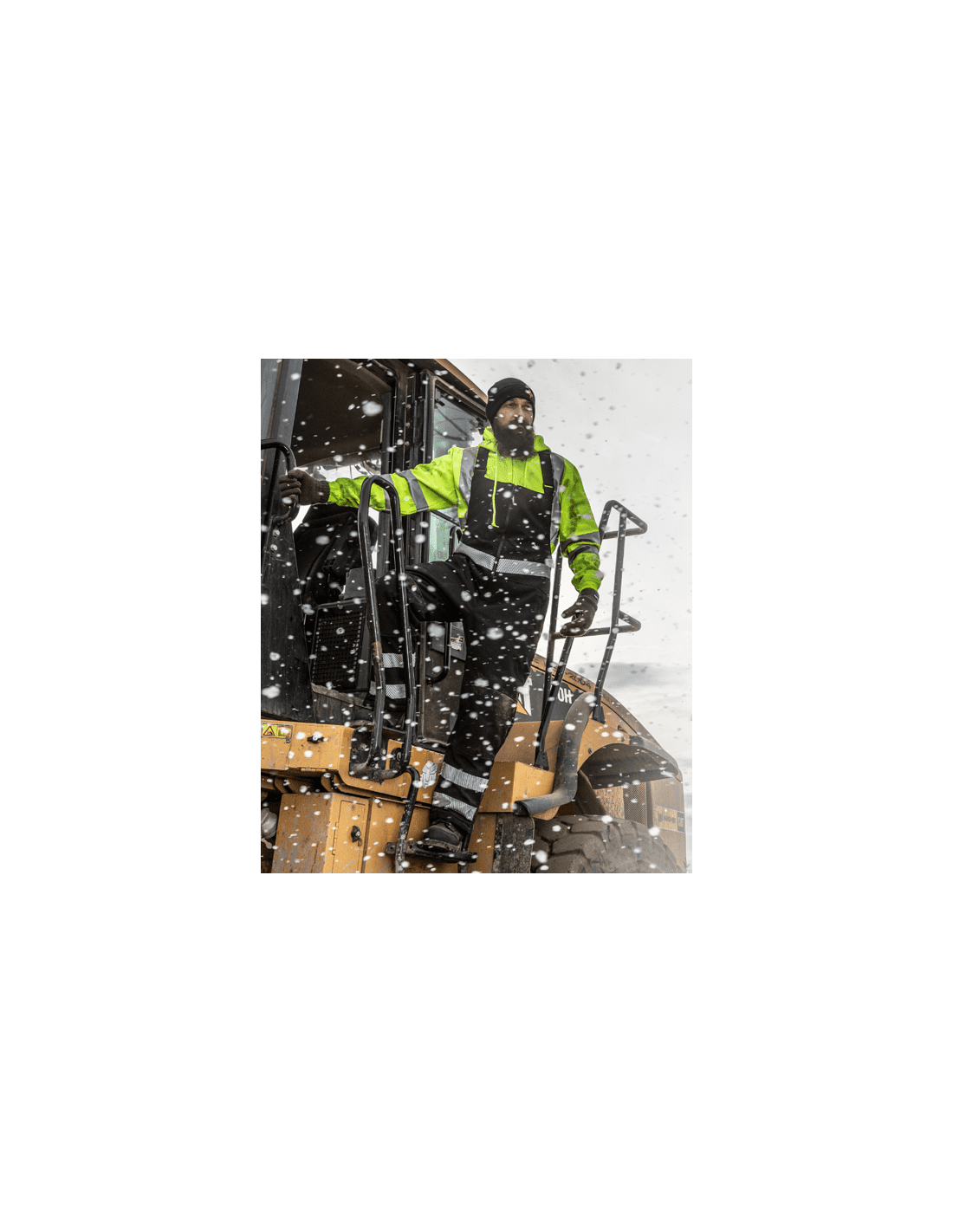 Men's Enhanced Visibility Softshell Bib Overalls RefrigiWear 7495R – Severe Cold −29 °C
