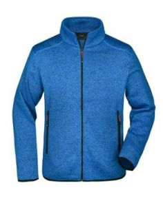 Men's Knitted Fleece Jacket with stand-up collarJames Nicholson