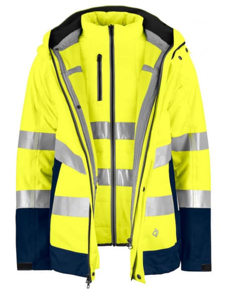 Projob 3-in-1 men's high visibility cold weather parka