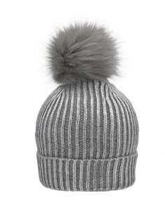 Bonnet hiver Femme pompon tricot métallisé Myrtle Beach