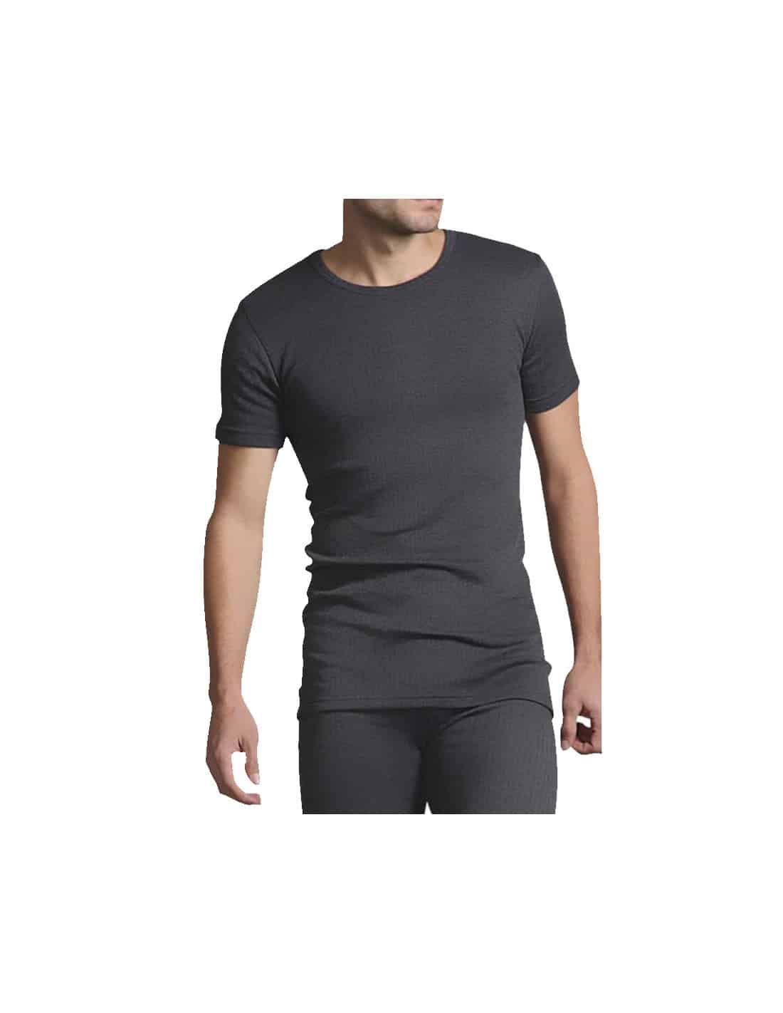 T-shirt thermique à manches courtes homme avec ceinture lombaire élast