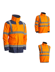 Parka de Travail 4 en 1 Haute Visibilité 2