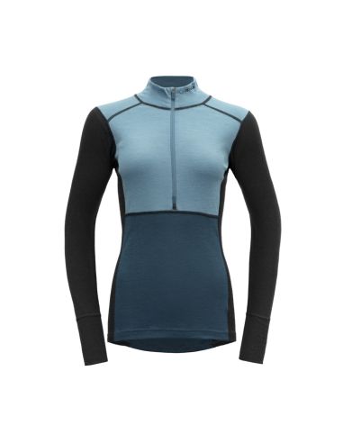 Maillot Thermique Col Zippé 100% Laine Mérinos pour Femme
