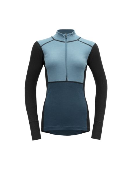 Maillot Thermique Col Zippé 100% Laine Mérinos pour Femme