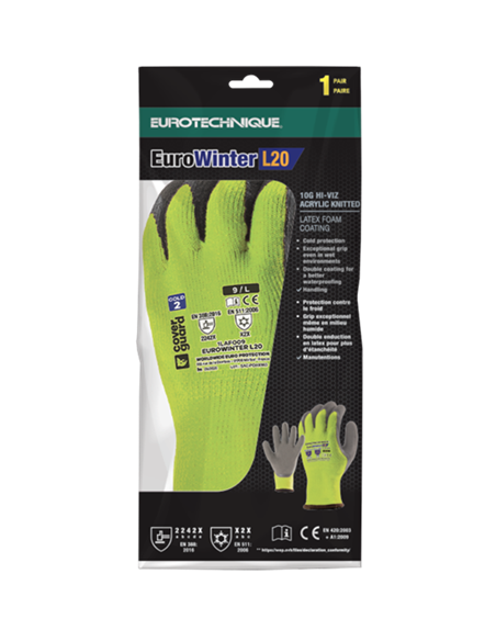Professional gloves with Eurowinter L20 grip Coverguard