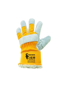 Gants d'Hiver Cuir et Coton Doublés Peluche Dingo Winter CXS