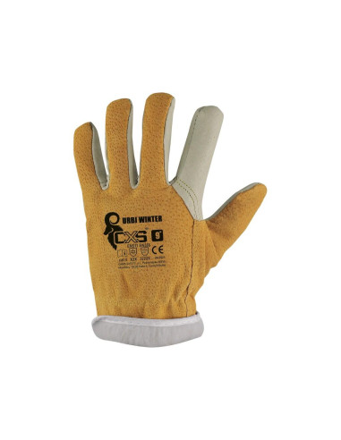 Leather Work Gloves with fleece lining
