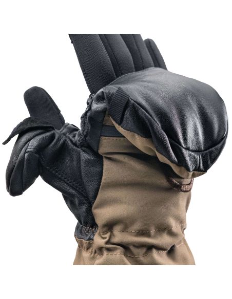 Unisex Convertible Heated Mitt with integrated tactile underglove and heaters