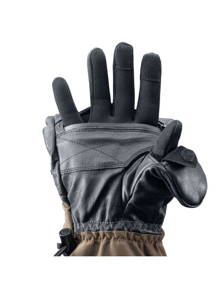 Unisex Convertible Heated Mitt with integrated tactile underglove and heaters