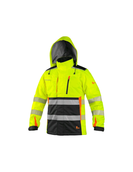Veste Hiver Matelassée Haute Visibilité Capuche Amovible Homme CXS Benso