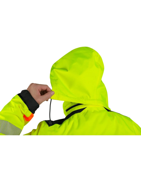 Veste Hiver Matelassée Haute Visibilité Capuche Amovible Homme CXS Benso