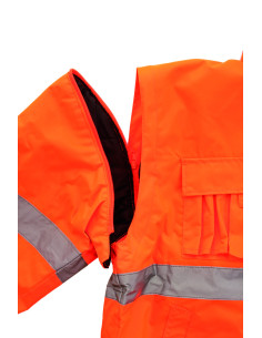 Men's Hi-Vis Winter Jacket with Removable Sleeves CXS Leeds 2