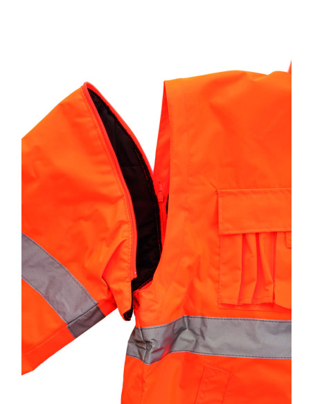 Blouson Hiver Haute Visibilité Manches Amovibles Homme CXS Leeds