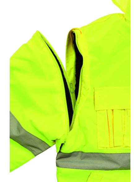 Blouson Hiver Haute Visibilité Manches Amovibles Homme CXS Leeds