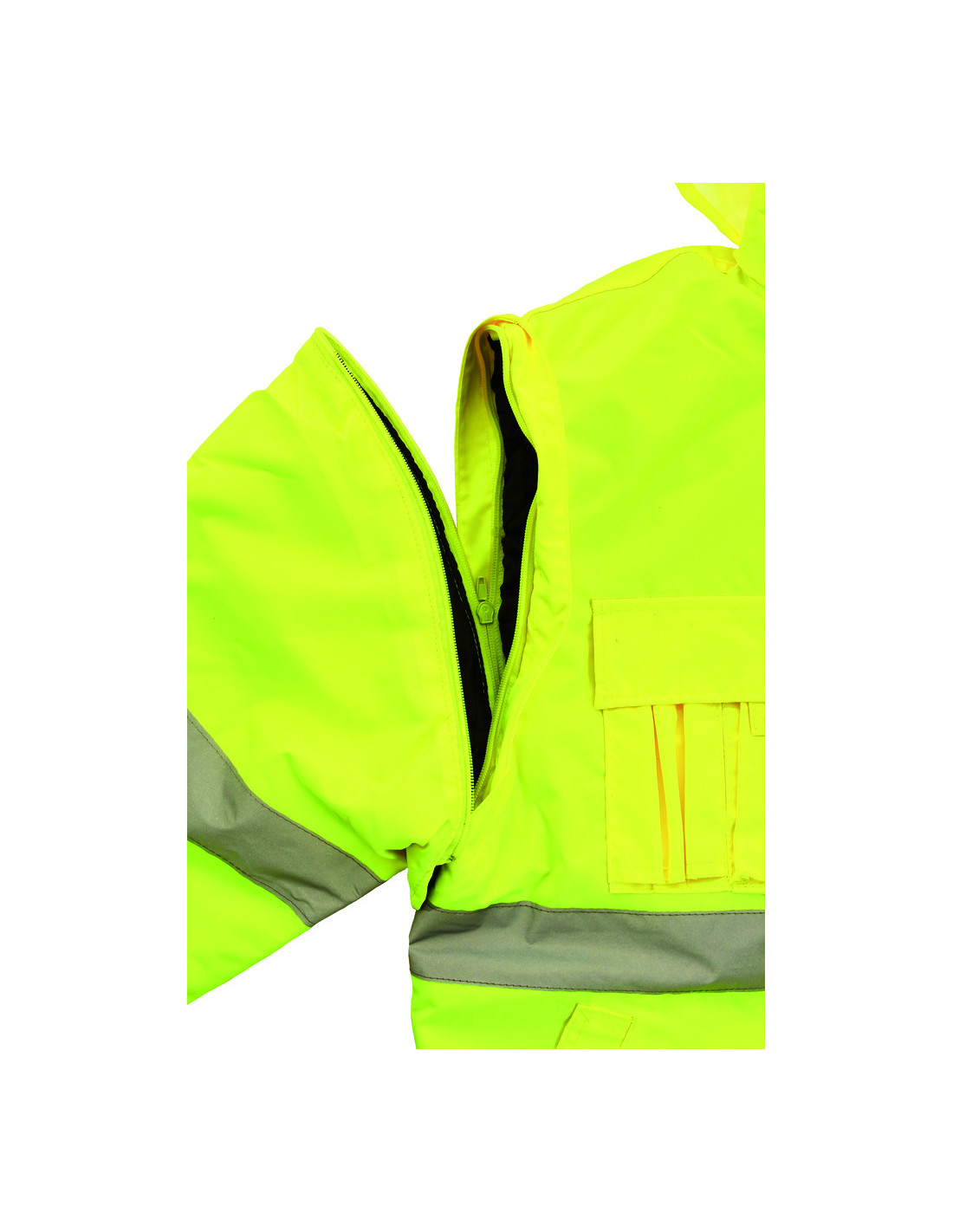 Blouson hiver haute visibilité Leeds CXS, homme, manches amovibles