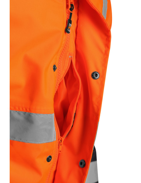 Parka Hiver Haute Visibilité Manchons Intérieurs Homme CXS Oxford