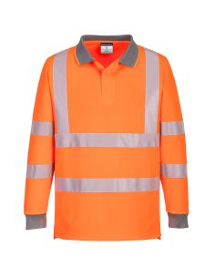 Long Sleeve High Visibility Work Polo EN20471 Portwest Pack of 6