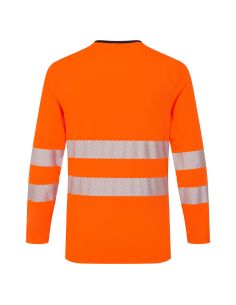 Long Sleeve High Visibility Work T-shirt with Segmented Stripes DX416 Portwest 2