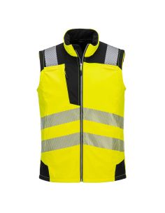 Portwest PW325 High Visibility Softshell Bodywarmer EN20471 with Segmented Stripes 2