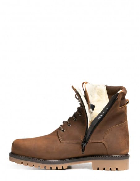 Chaussures d'Hiver Cuir et Laine Homme Anfibio Isak