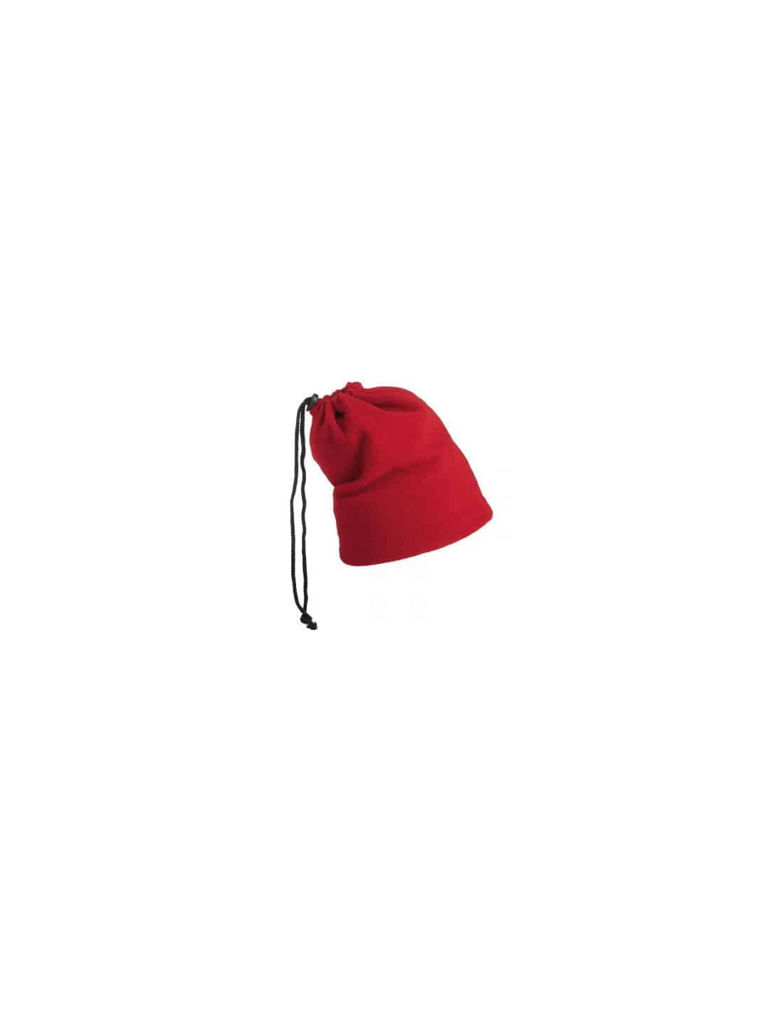 Bonnet tube rouge en polaire mode, bonnet snood homme femme livré 48h!