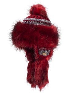 Women's pom-pom trapper hat