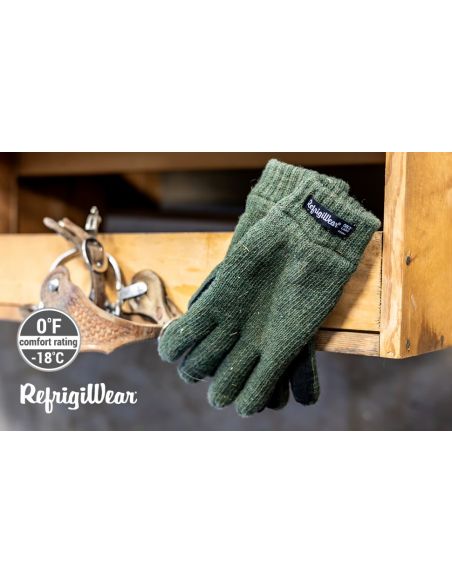 Gants isolants en laine RefrigiWear – Paume cuir renforcée – jusqu’à –18 °C