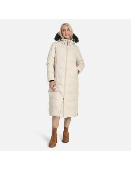 Manteau long Femme Blanc cassé