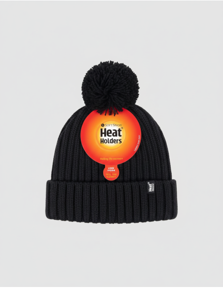 Bonnet Doux et Très chaud à pompon Femme – Heat Holders