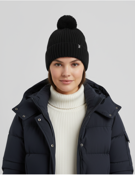 Bonnet Doux et Très chaud à pompon Femme – Heat Holders